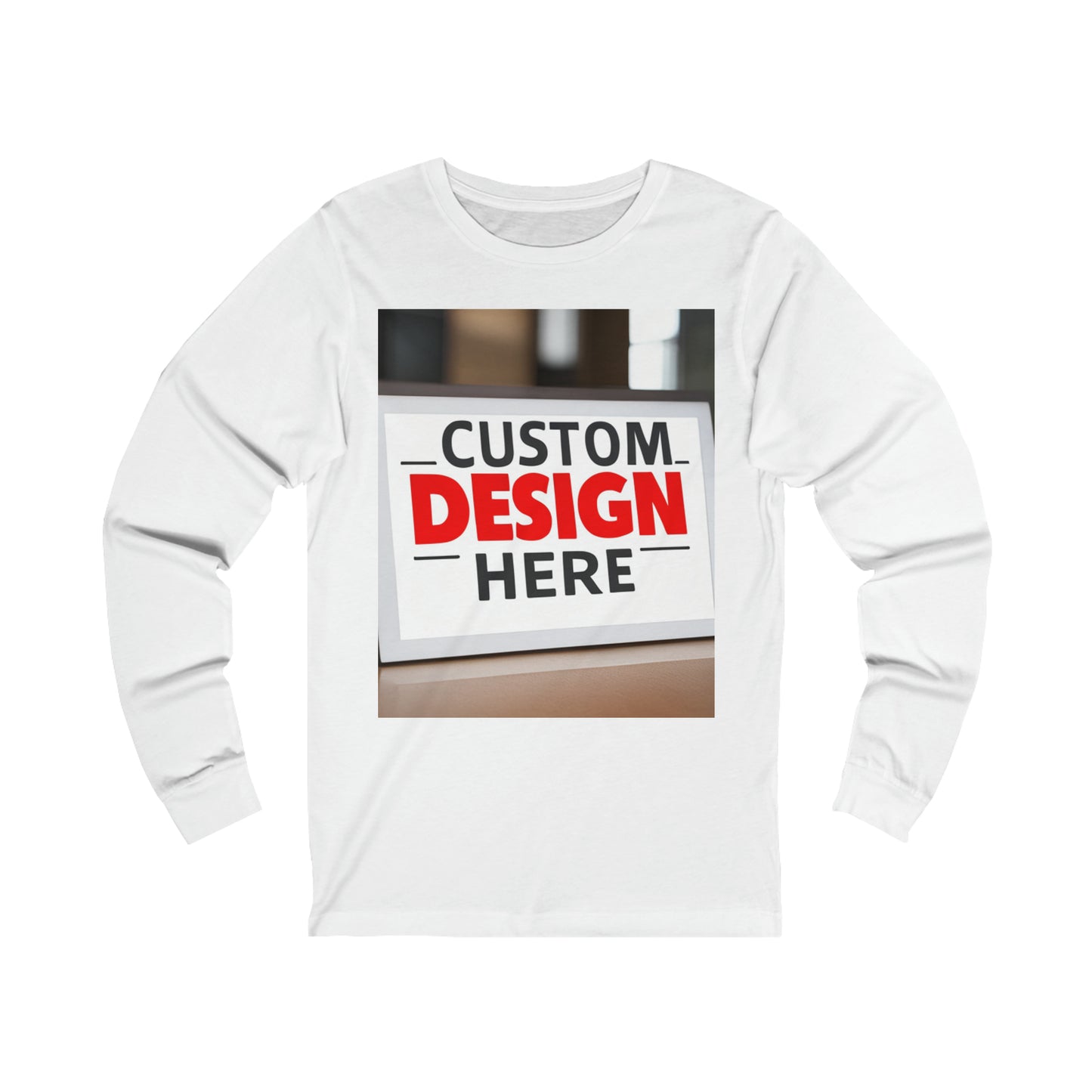 NAAMS Unisex Design Your Custom Jersey Long Sleeve Tee - 4.2oz 100% Airlume Cotton
