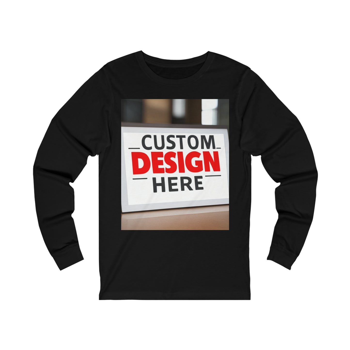 NAAMS Unisex Design Your Custom Jersey Long Sleeve Tee - 4.2oz 100% Airlume Cotton