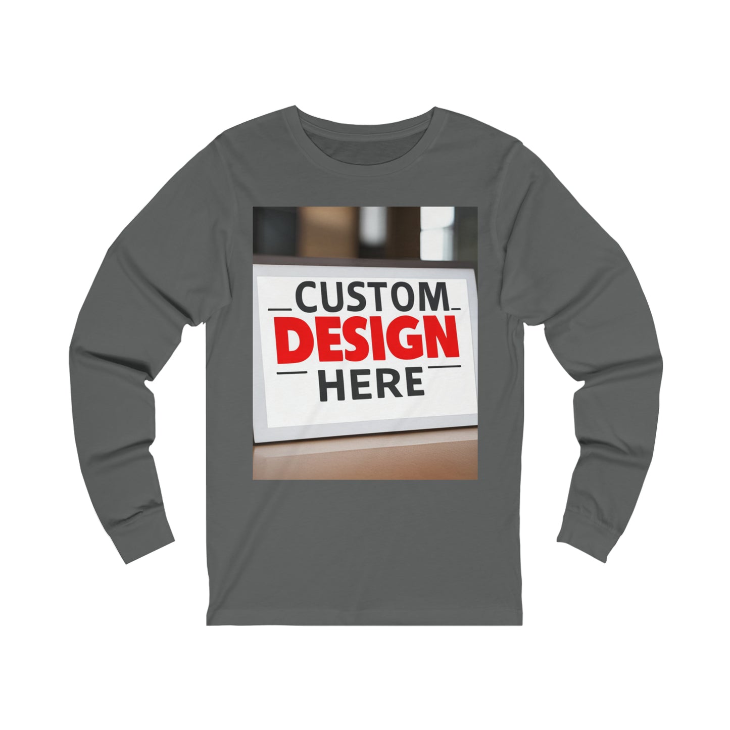 NAAMS Unisex Design Your Custom Jersey Long Sleeve Tee - 4.2oz 100% Airlume Cotton