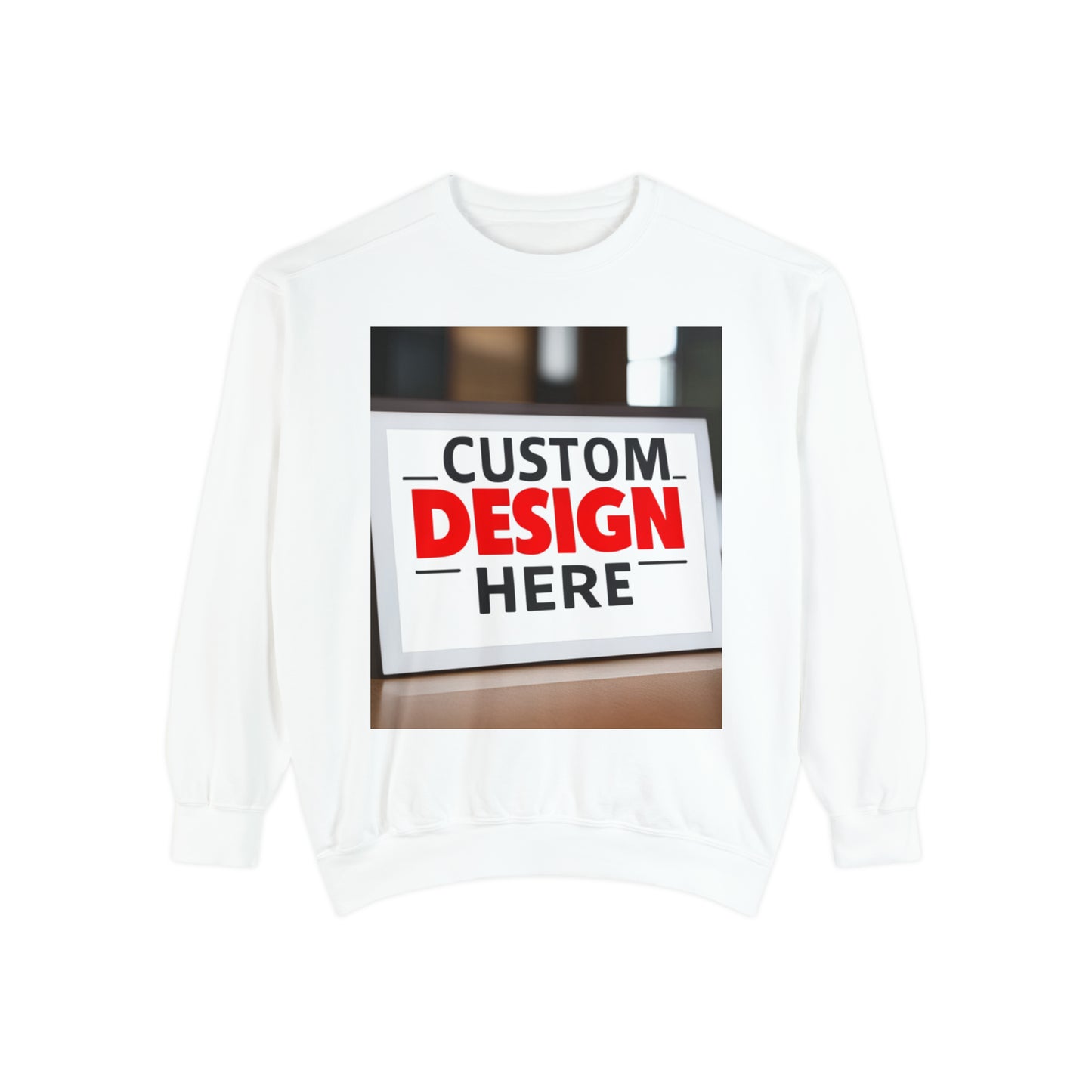 NAAMS Unisex Classic Fit Design Your Own Crewneck Garment-Dyed Sweatshirt - 9.5 oz 80% Cotton