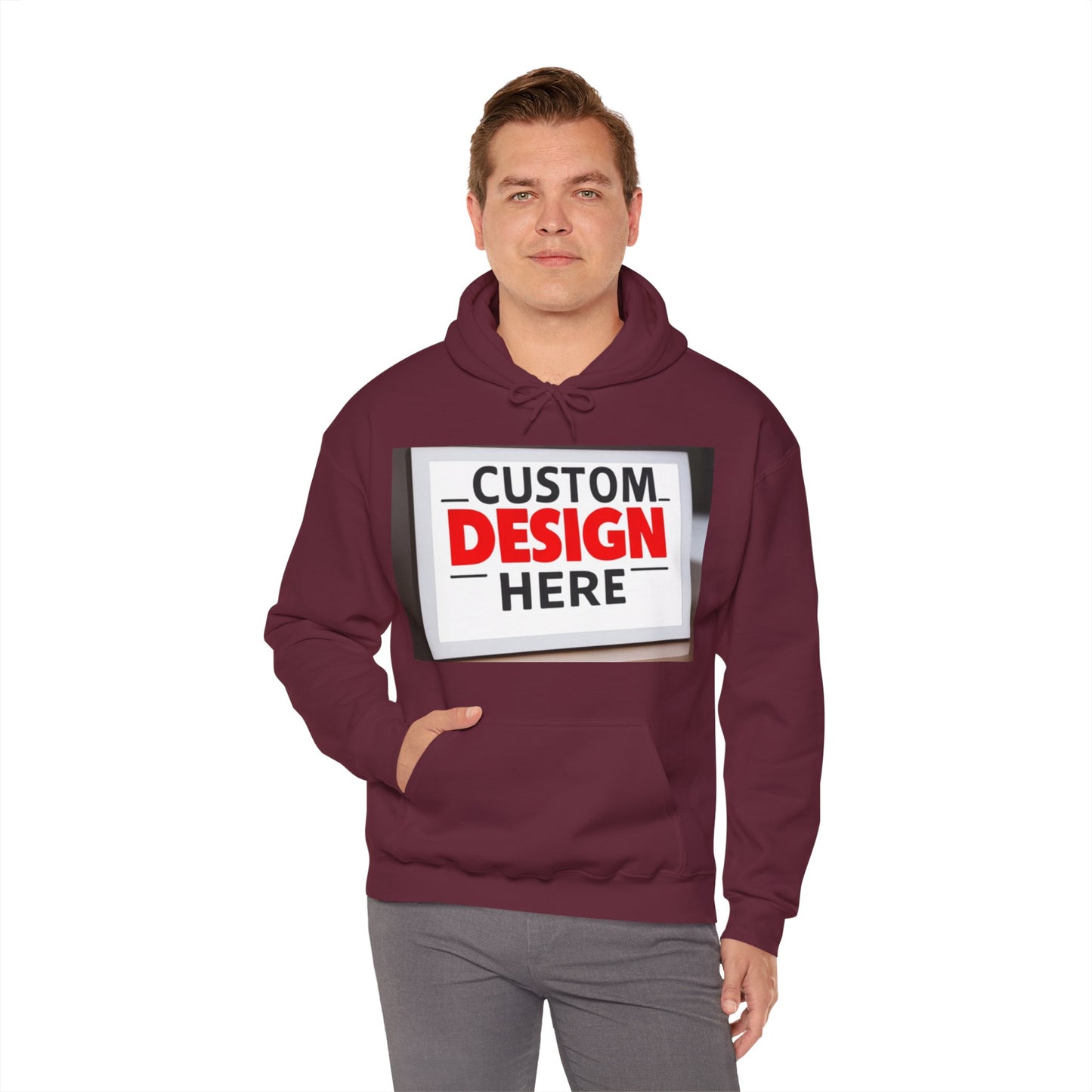 NAAMS Unisex Classic Fit Design Your Own Hoodie - 8.0 oz 100% Cotton