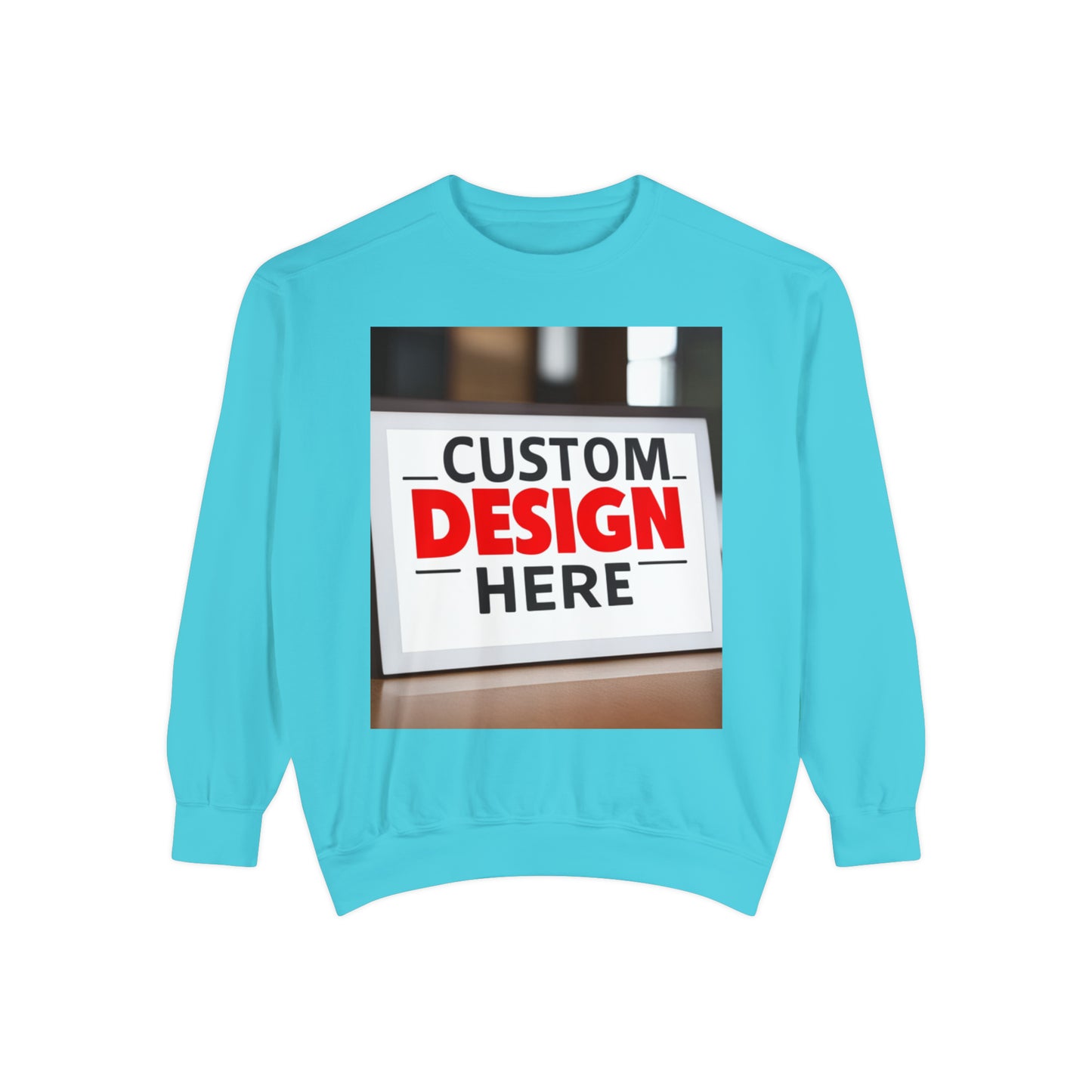 NAAMS Unisex Classic Fit Design Your Own Crewneck Garment-Dyed Sweatshirt - 9.5 oz 80% Cotton