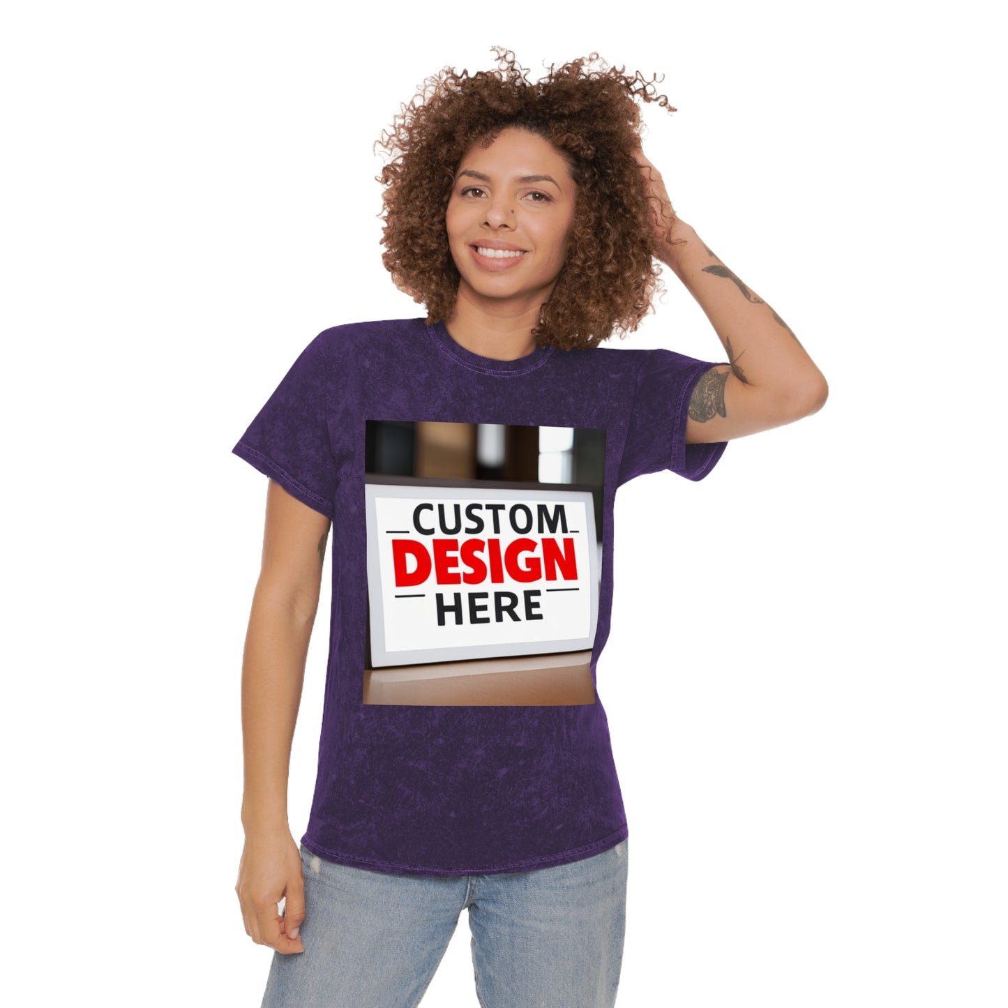 NAAMS Unisex Design Your Own Mineral Wash 5.3oz 100%Cotton T-Shirt