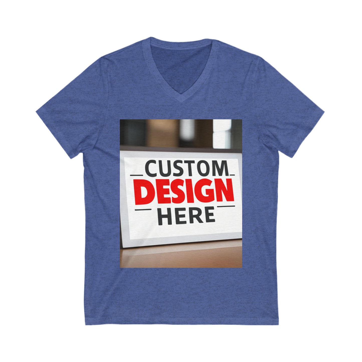NAAMS Unisex Design Your Own Jersey Short Sleeve V-Neck 4.2oz 100% Cotton Tee