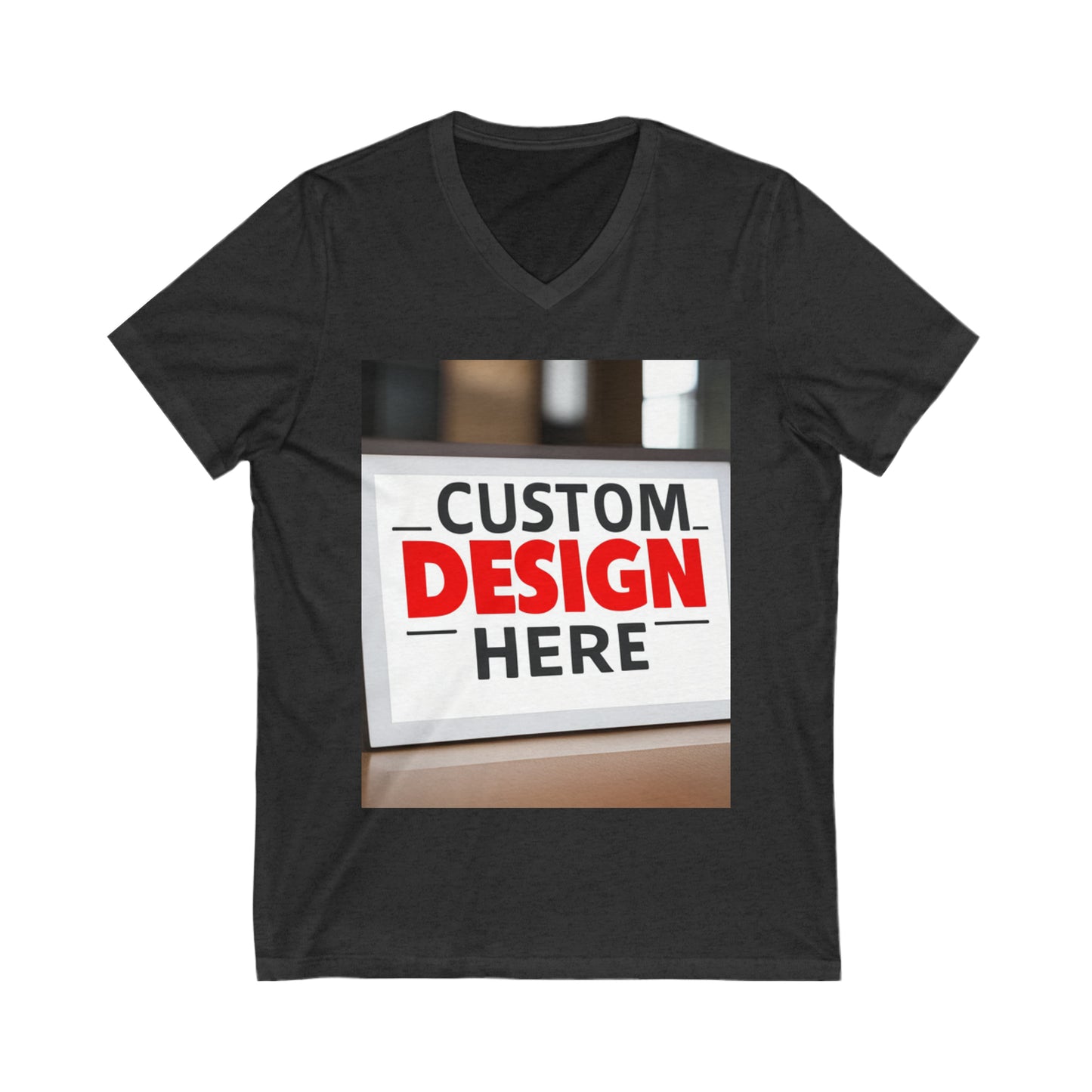 NAAMS Unisex Design Your Own Jersey Short Sleeve V-Neck 4.2oz 100% Cotton Tee