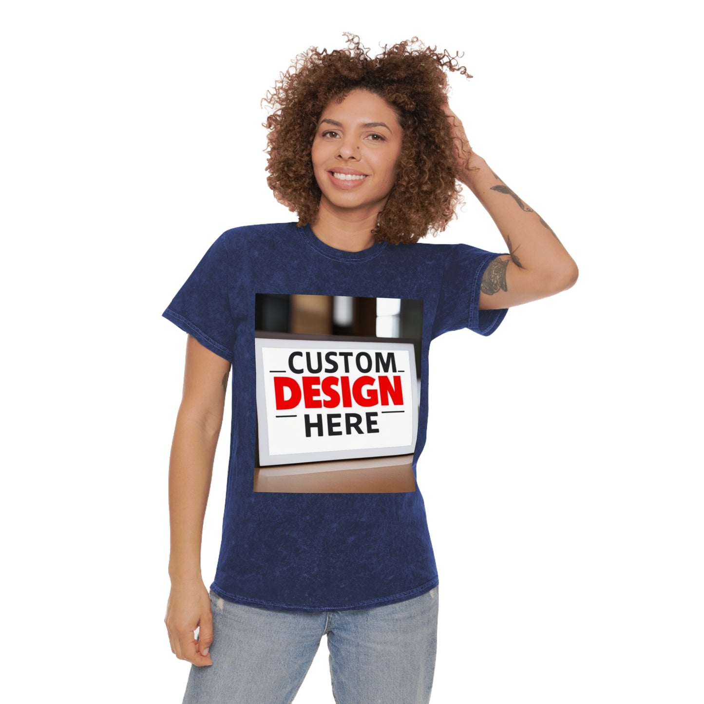NAAMS Unisex Design Your Own Mineral Wash 5.3oz 100%Cotton T-Shirt