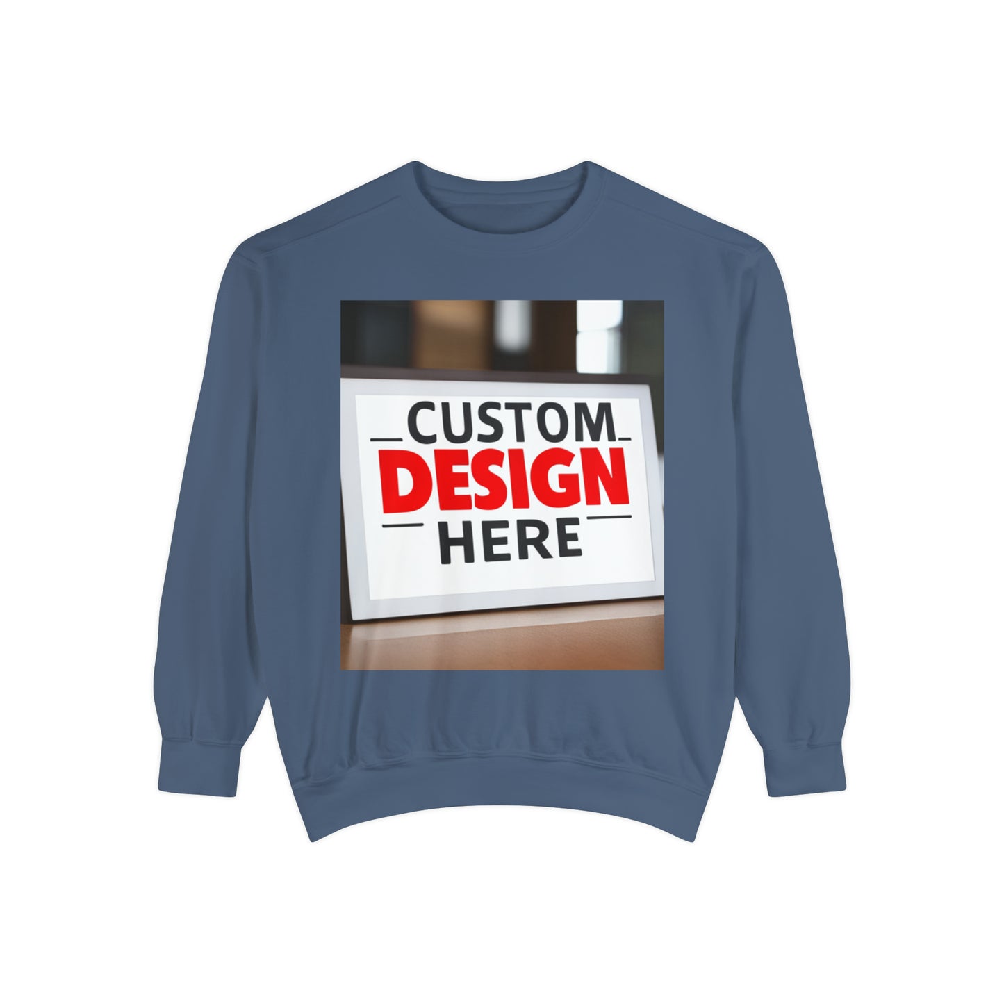 NAAMS Unisex Classic Fit Design Your Own Crewneck Garment-Dyed Sweatshirt - 9.5 oz 80% Cotton