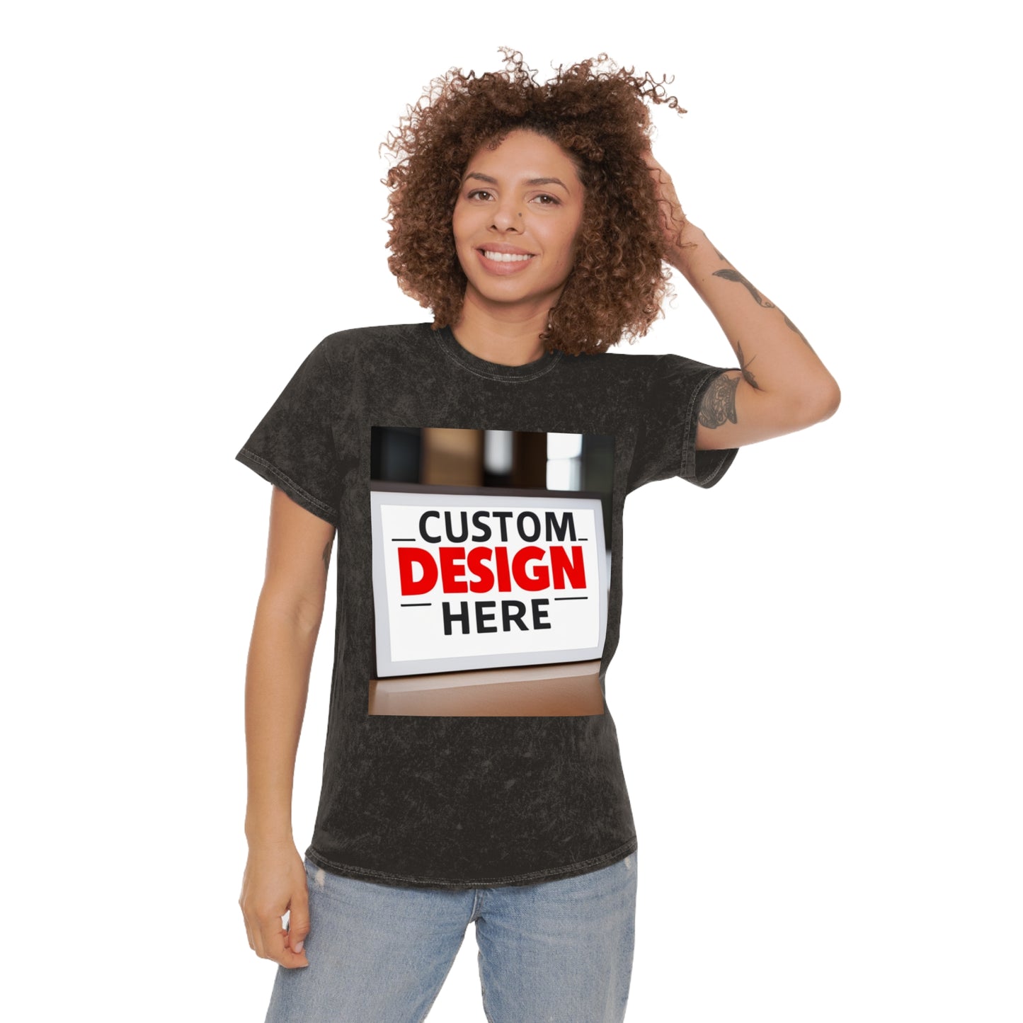 NAAMS Unisex Design Your Own Mineral Wash 5.3oz 100%Cotton T-Shirt