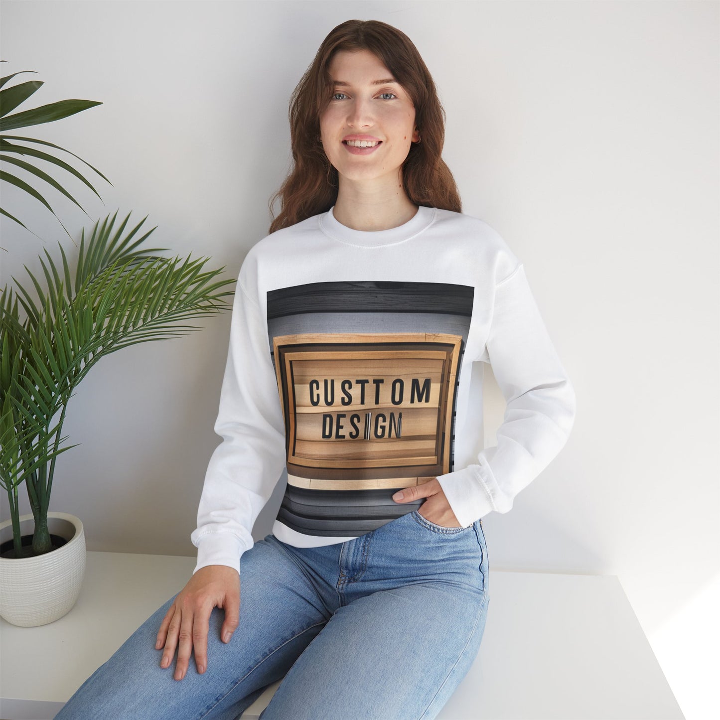 NAAMS Unisex Classic Fit Design Your Own Crewneck Sweatshirt - 8.0 oz 100% Cotton