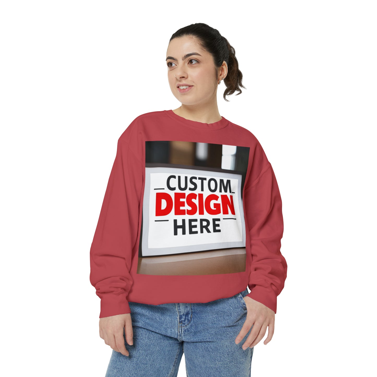 NAAMS Unisex Classic Fit Design Your Own Crewneck Garment-Dyed Sweatshirt - 9.5 oz 80% Cotton