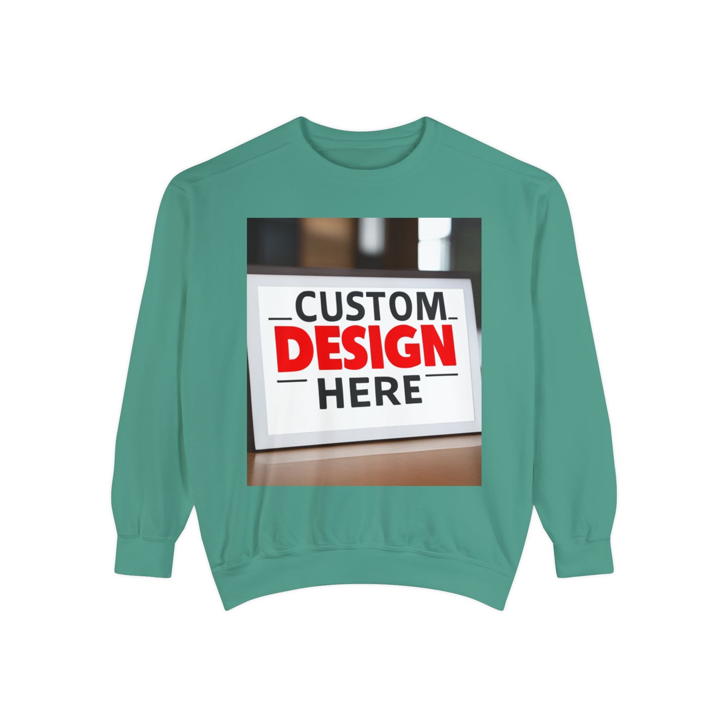 NAAMS Unisex Classic Fit Design Your Own Crewneck Garment-Dyed Sweatshirt - 9.5 oz 80% Cotton
