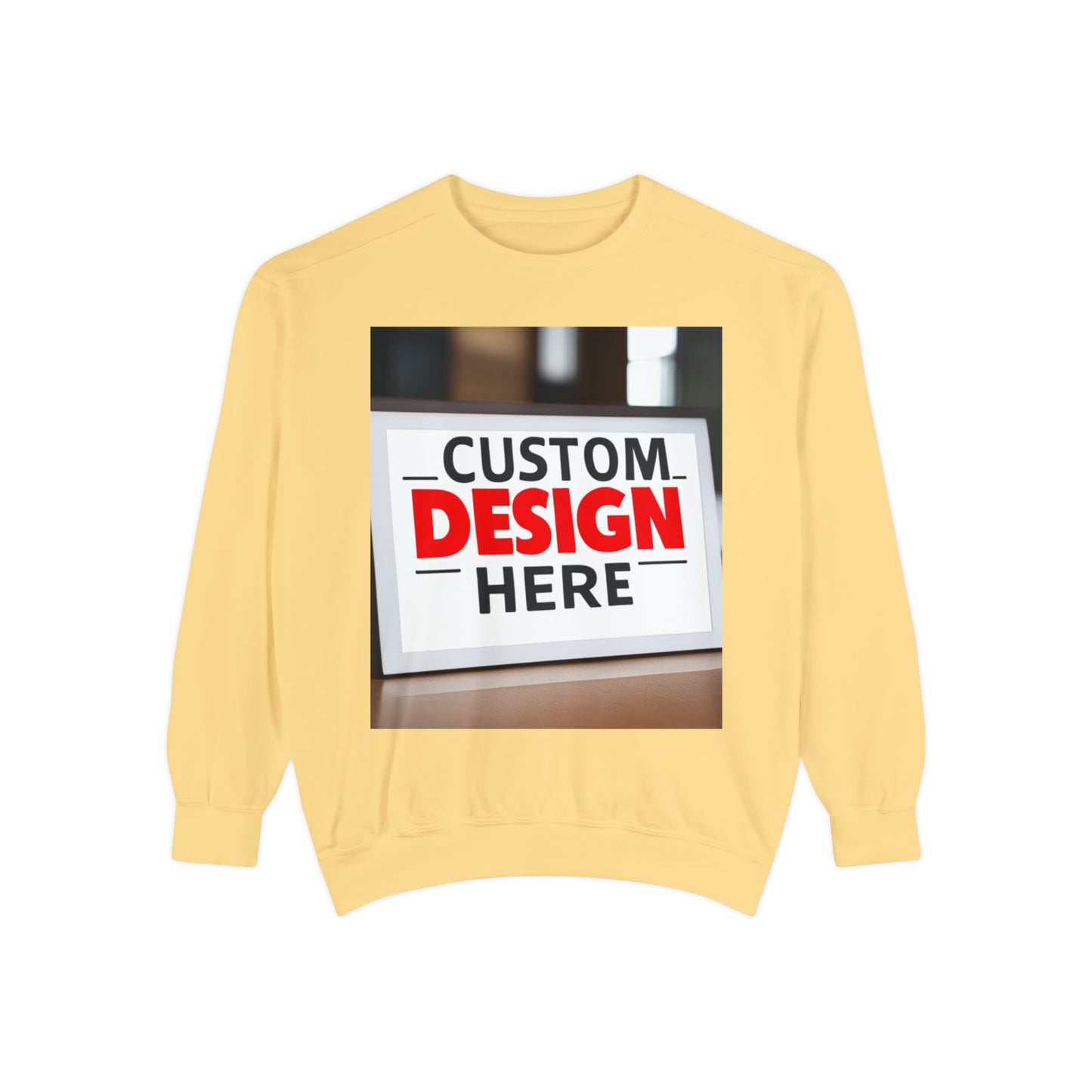 NAAMS Unisex Classic Fit Design Your Own Crewneck Garment-Dyed Sweatshirt - 9.5 oz 80% Cotton