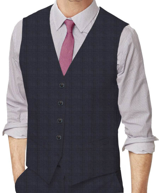 Plaid Made To Measure Vest  - ET0234_MTM_SV
