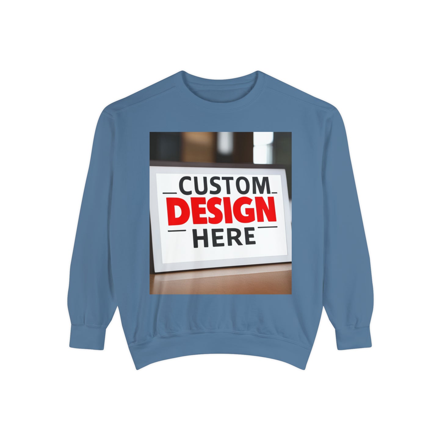 NAAMS Unisex Classic Fit Design Your Own Crewneck Garment-Dyed Sweatshirt - 9.5 oz 80% Cotton