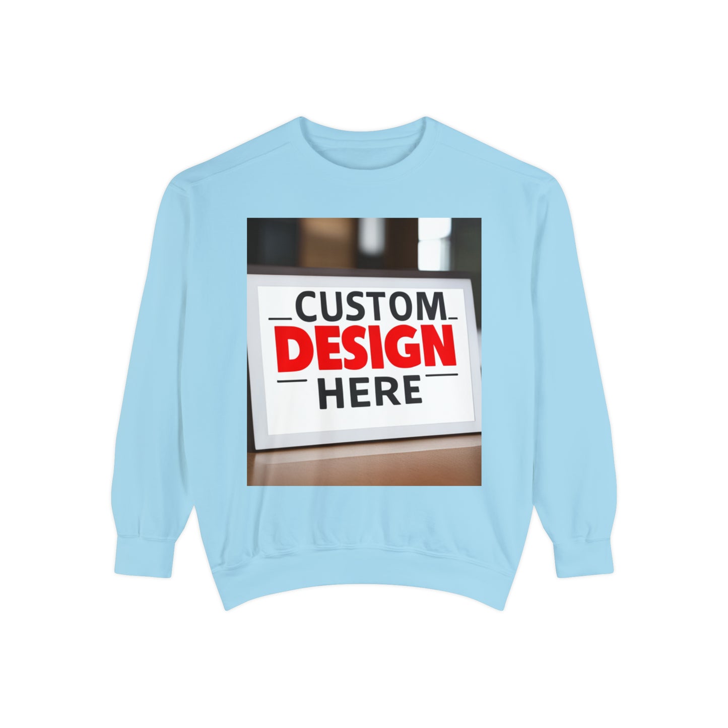 NAAMS Unisex Classic Fit Design Your Own Crewneck Garment-Dyed Sweatshirt - 9.5 oz 80% Cotton