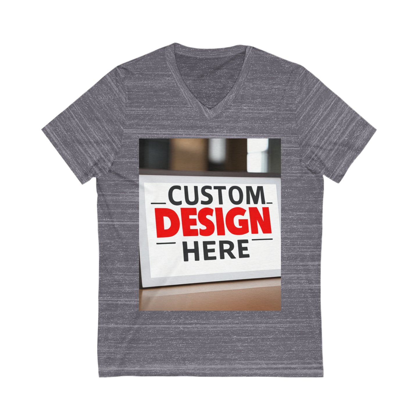 NAAMS Unisex Design Your Own Jersey Short Sleeve V-Neck 4.2oz 100% Cotton Tee