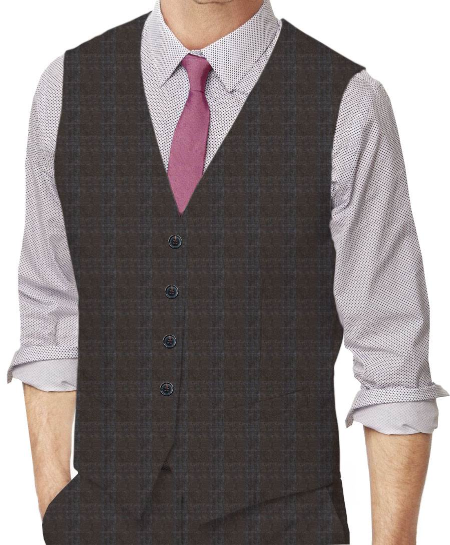 Plaid Made To Measure Vest - ET0170_MTM_SV