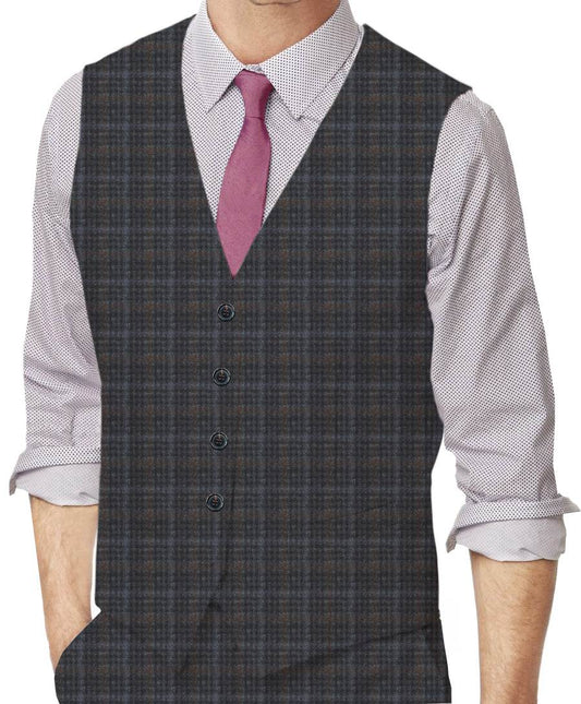 Plaid Made To Measure Vest  - ET0292_MTM_SV