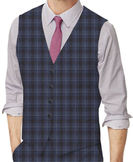 Plaid Made To Measure Vest  - ET0176_MTM_SV