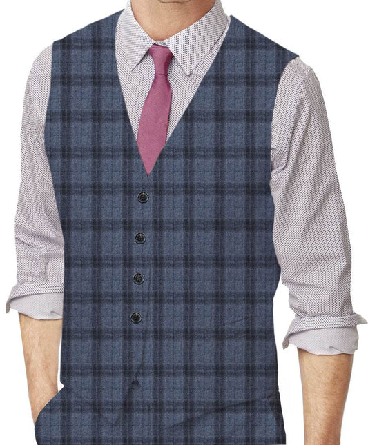 Plaid Made To Measure Vest  - ET0182_MTM_SV