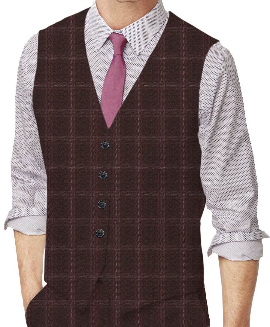 Plaid Made To Measure Vest  - ET0186_MTM_SV