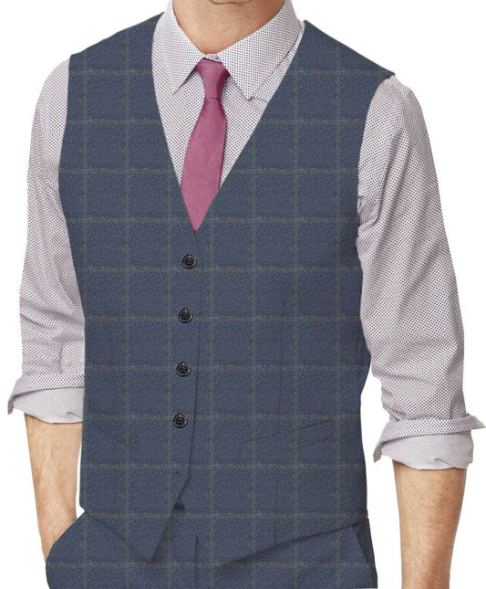 Glen Check Made To Measure Vest  - ET0187_MTM_SV