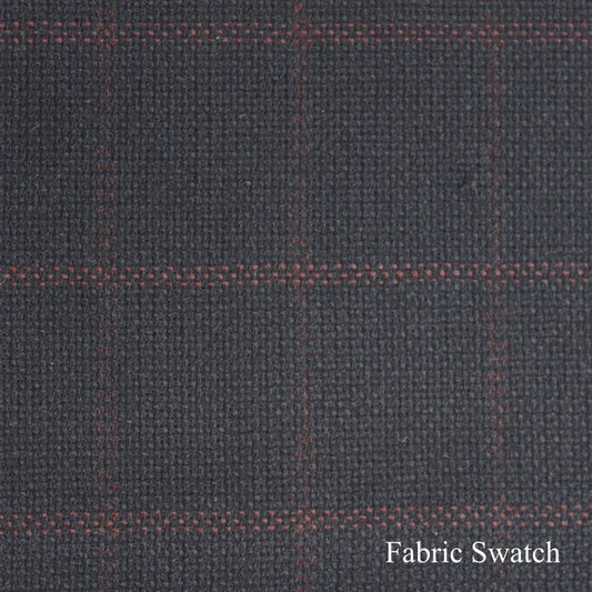 Sharkskin Windowpane Made To Measure Vest  - ET0122_MTM_SV