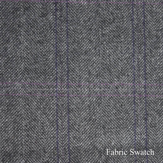 HerringboneWindowpane Made To Measure Vest  - ET0141_MTM_SV