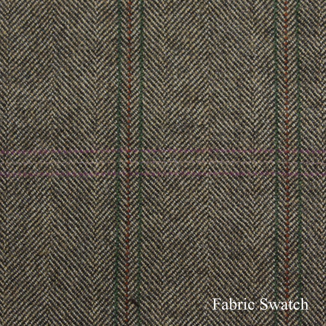 Herringbone Windowpane Made To Measure Vest - ET0142_MTM_SV
