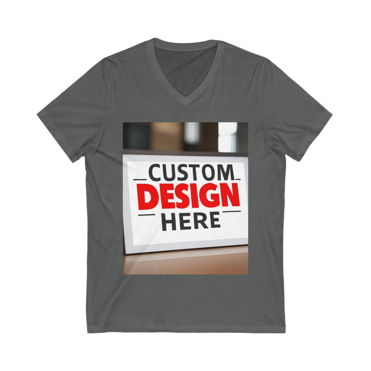 NAAMS Unisex Design Your Own Jersey Short Sleeve V-Neck 4.2oz 100% Cotton Tee