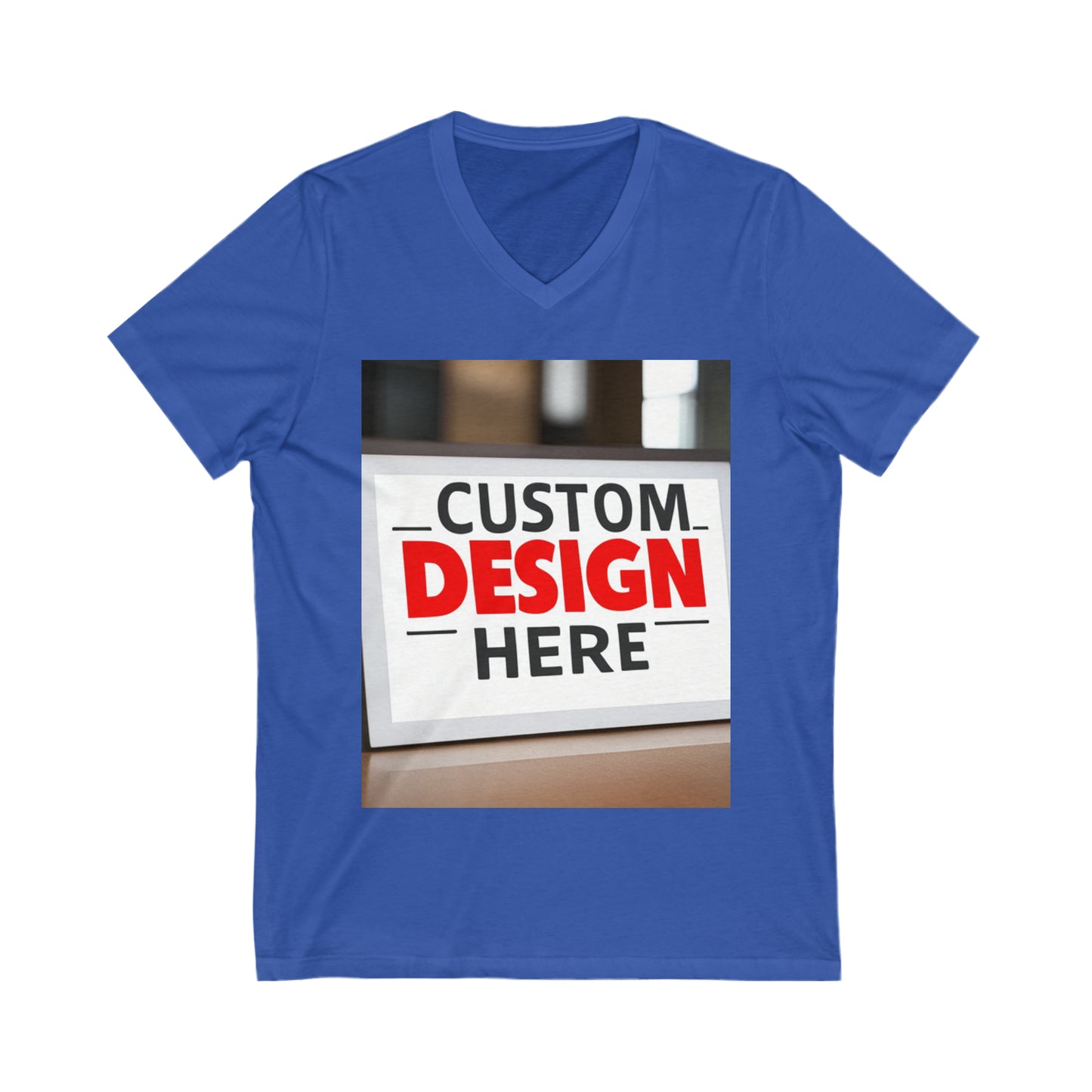 NAAMS Unisex Design Your Own Jersey Short Sleeve V-Neck 4.2oz 100% Cotton Tee