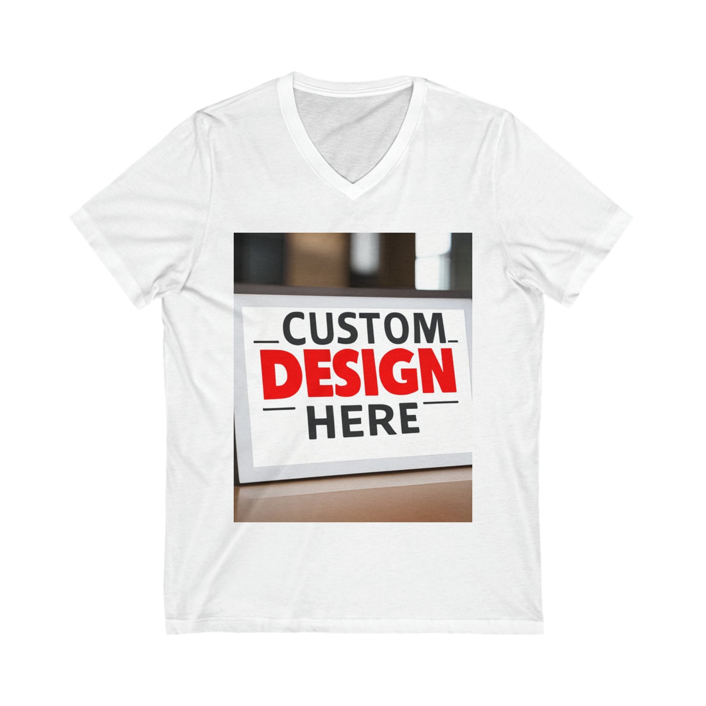 NAAMS Unisex Design Your Own Jersey Short Sleeve V-Neck 4.2oz 100% Cotton Tee