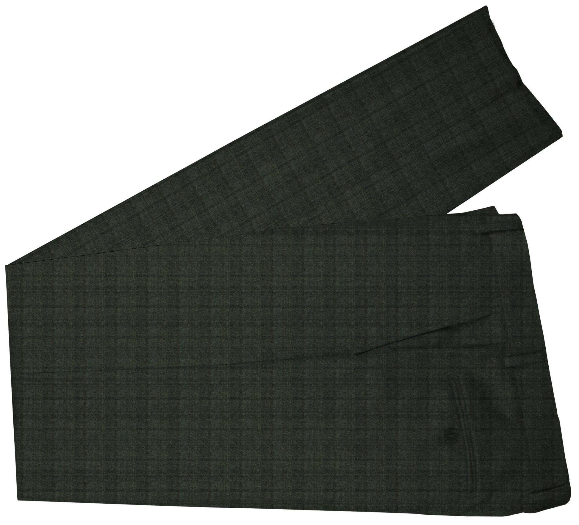 100% Cashmere Kilamanjaro Grey Plaid Made To Measure Pant  - CER0073_MTM_SP