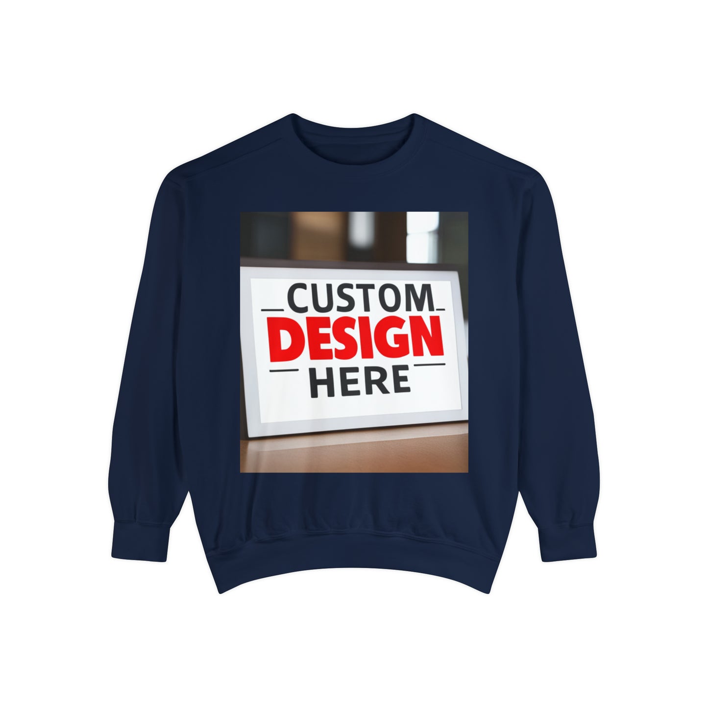 NAAMS Unisex Classic Fit Design Your Own Crewneck Garment-Dyed Sweatshirt - 9.5 oz 80% Cotton
