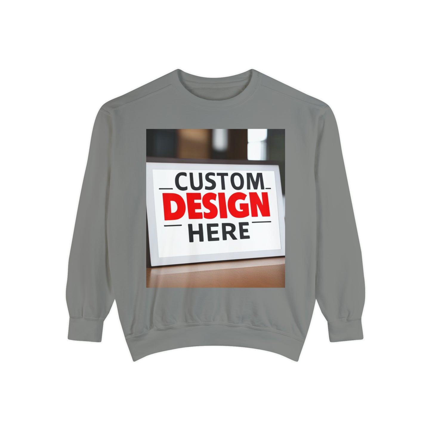 NAAMS Unisex Classic Fit Design Your Own Crewneck Garment-Dyed Sweatshirt - 9.5 oz 80% Cotton