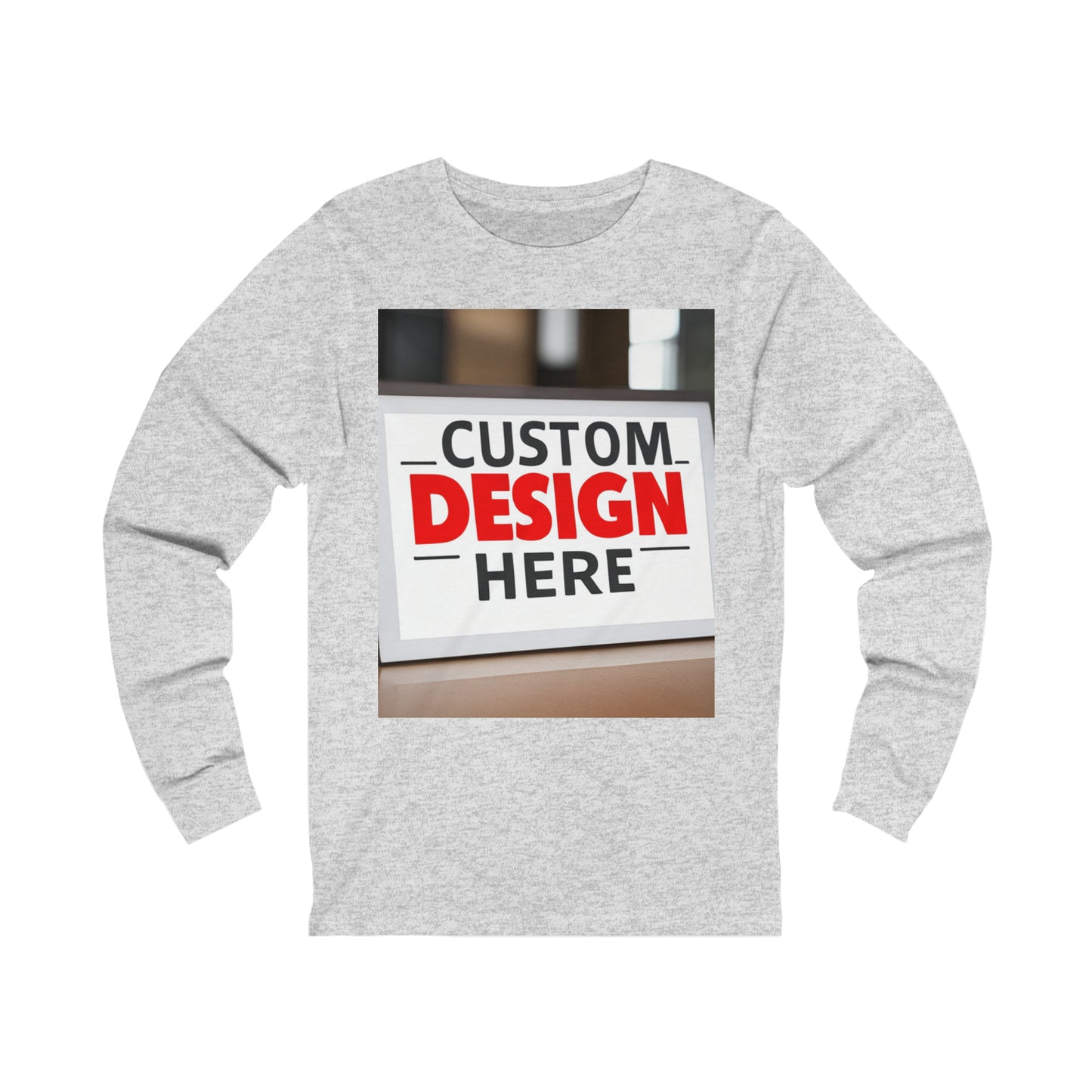NAAMS Unisex Design Your Custom Jersey Long Sleeve Tee - 4.2oz 100% Airlume Cotton