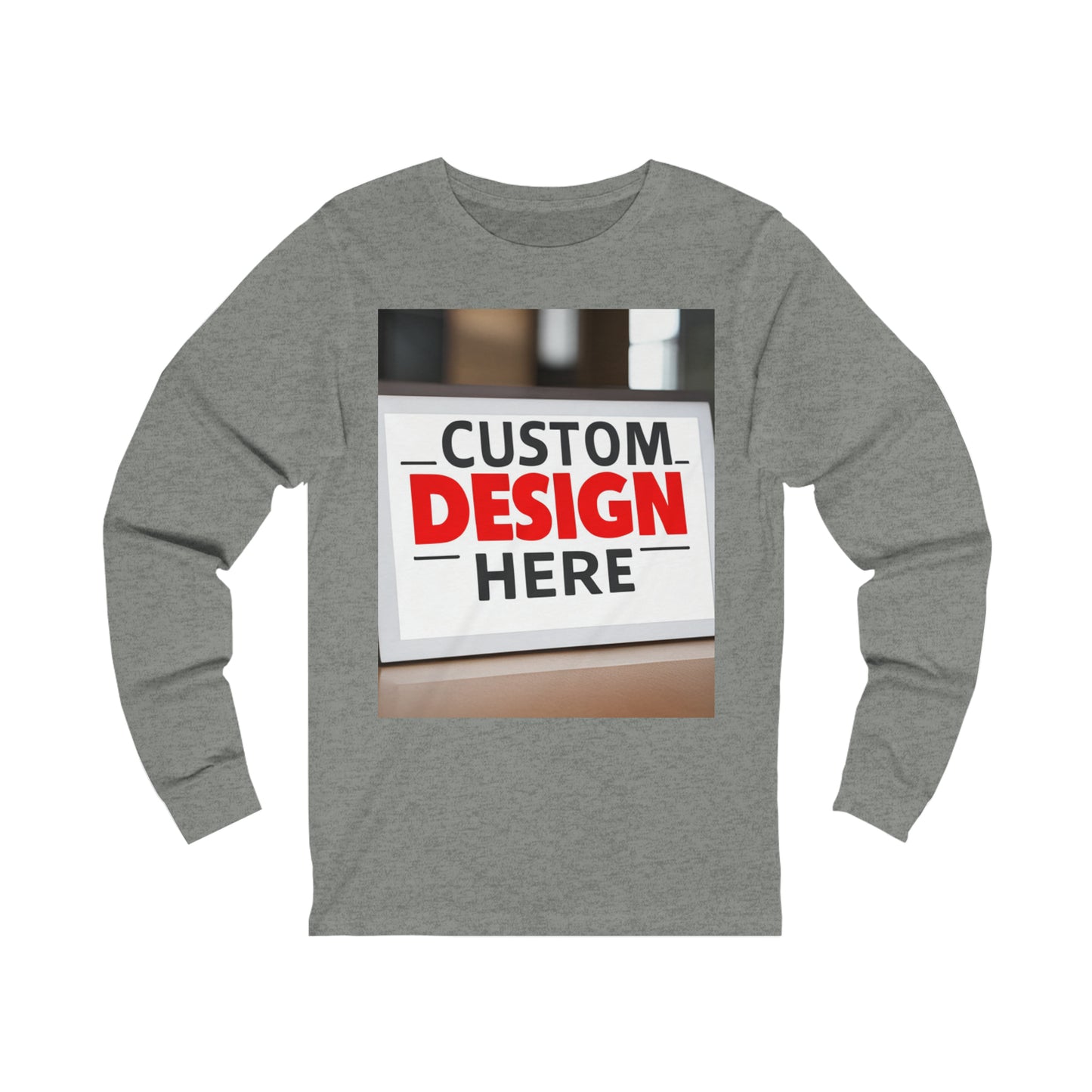 NAAMS Unisex Design Your Custom Jersey Long Sleeve Tee - 4.2oz 100% Airlume Cotton