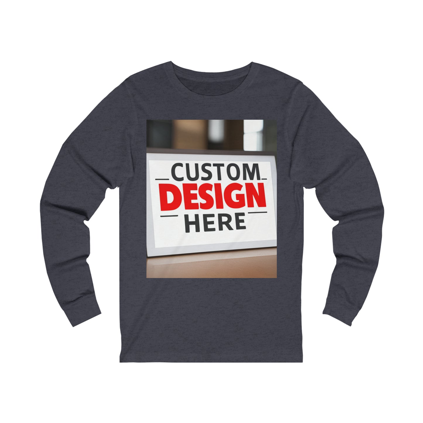 NAAMS Unisex Design Your Custom Jersey Long Sleeve Tee - 4.2oz 100% Airlume Cotton