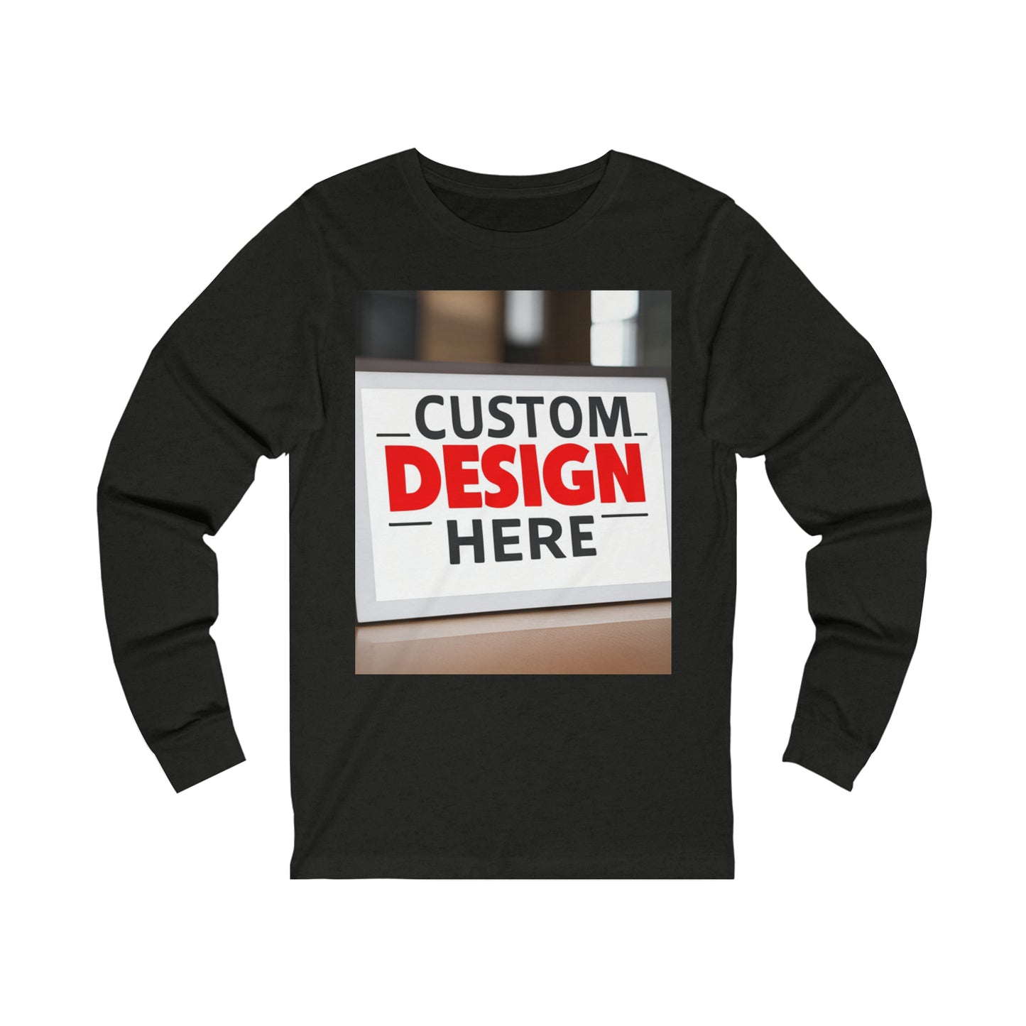 NAAMS Unisex Design Your Custom Jersey Long Sleeve Tee - 4.2oz 100% Airlume Cotton
