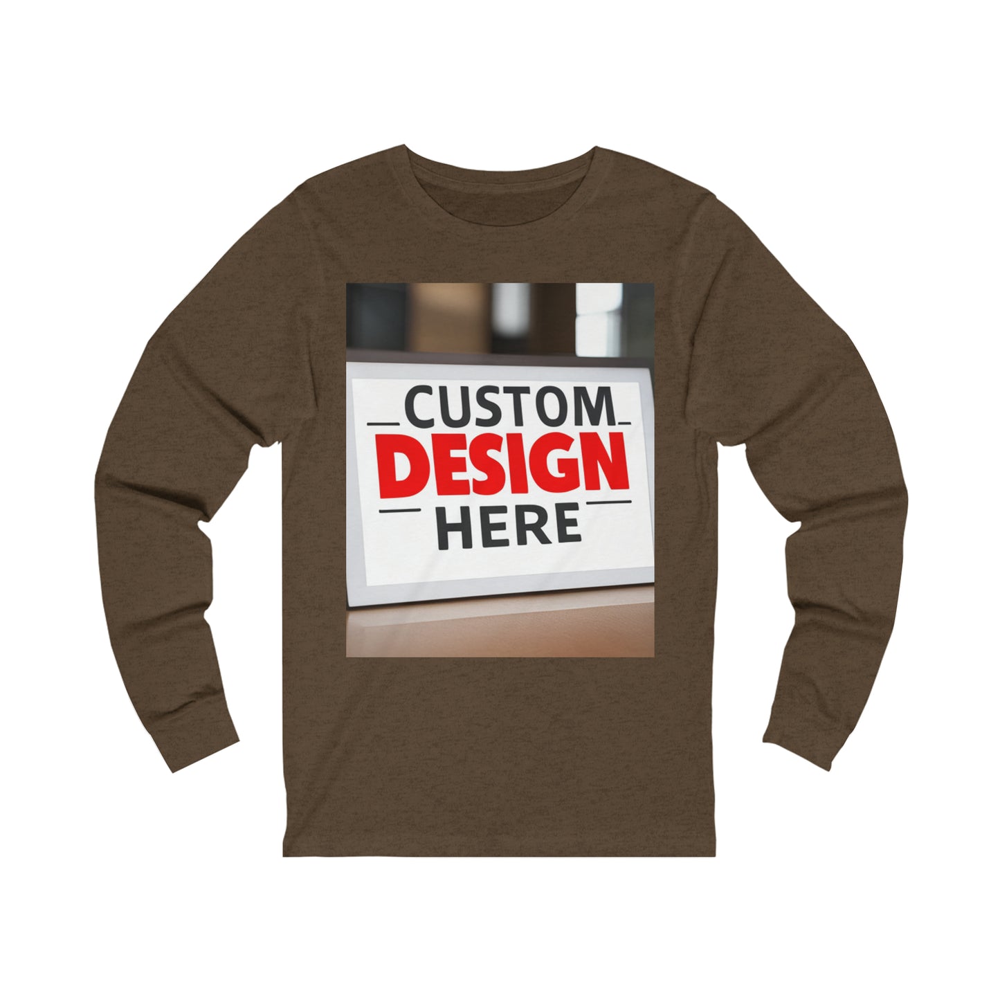 NAAMS Unisex Design Your Custom Jersey Long Sleeve Tee - 4.2oz 100% Airlume Cotton