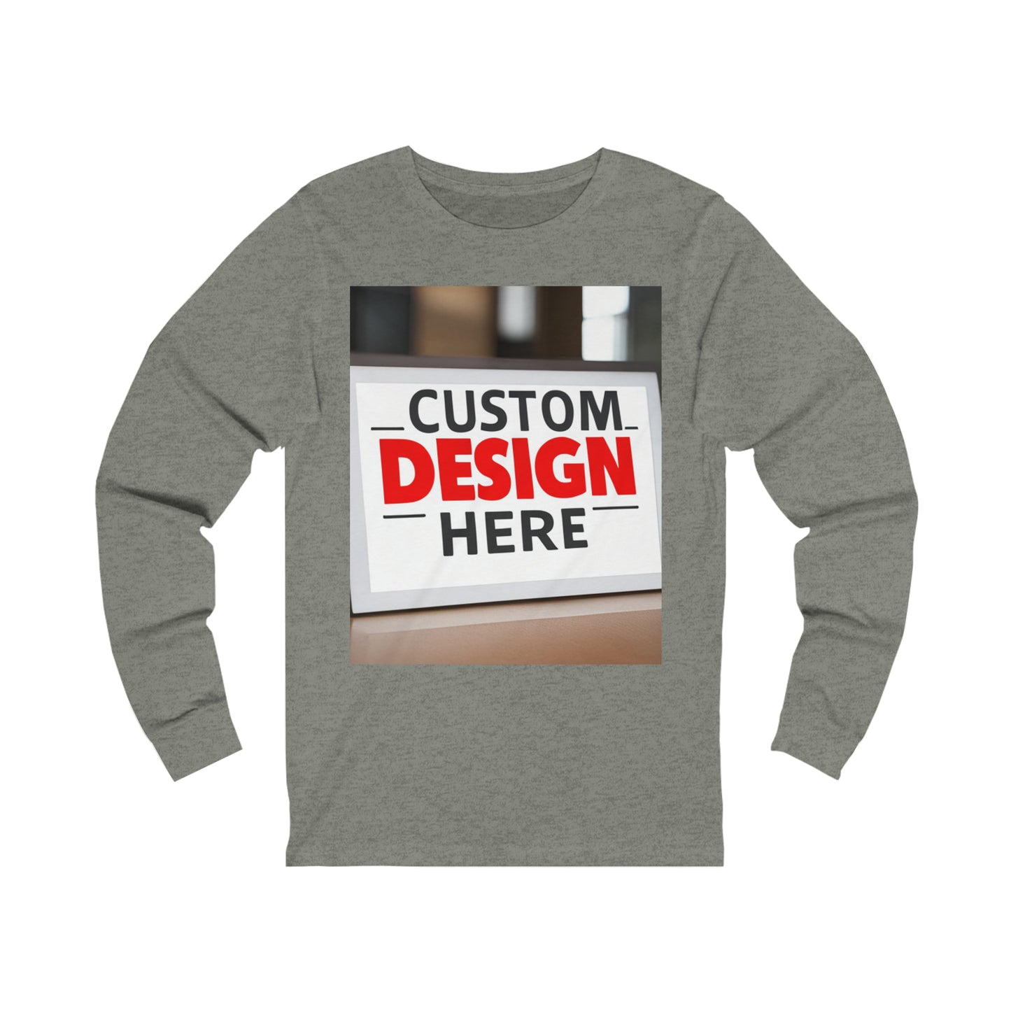 NAAMS Unisex Design Your Custom Jersey Long Sleeve Tee - 4.2oz 100% Airlume Cotton