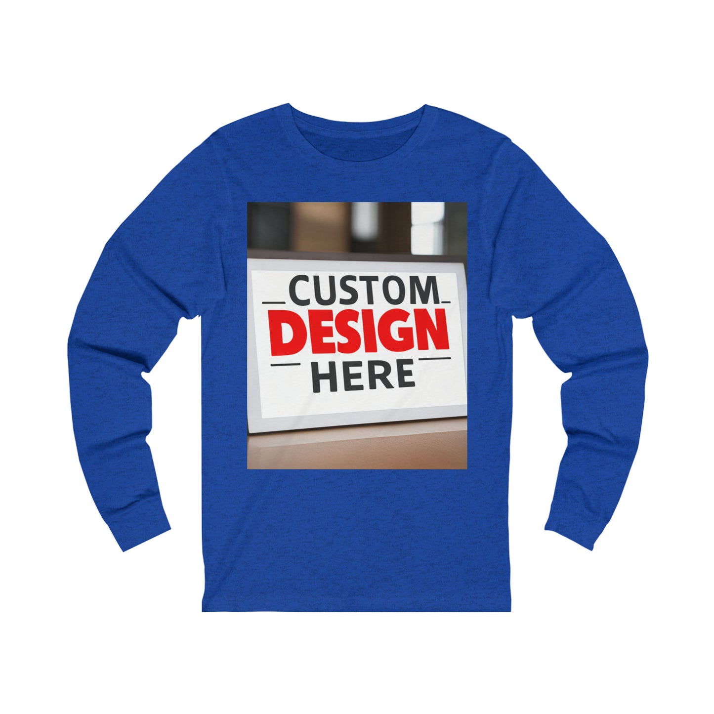 NAAMS Unisex Design Your Custom Jersey Long Sleeve Tee - 4.2oz 100% Airlume Cotton