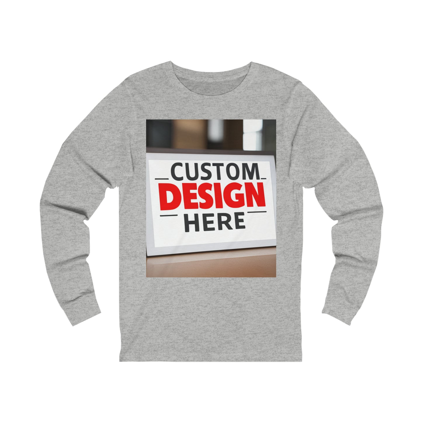 NAAMS Unisex Design Your Custom Jersey Long Sleeve Tee - 4.2oz 100% Airlume Cotton