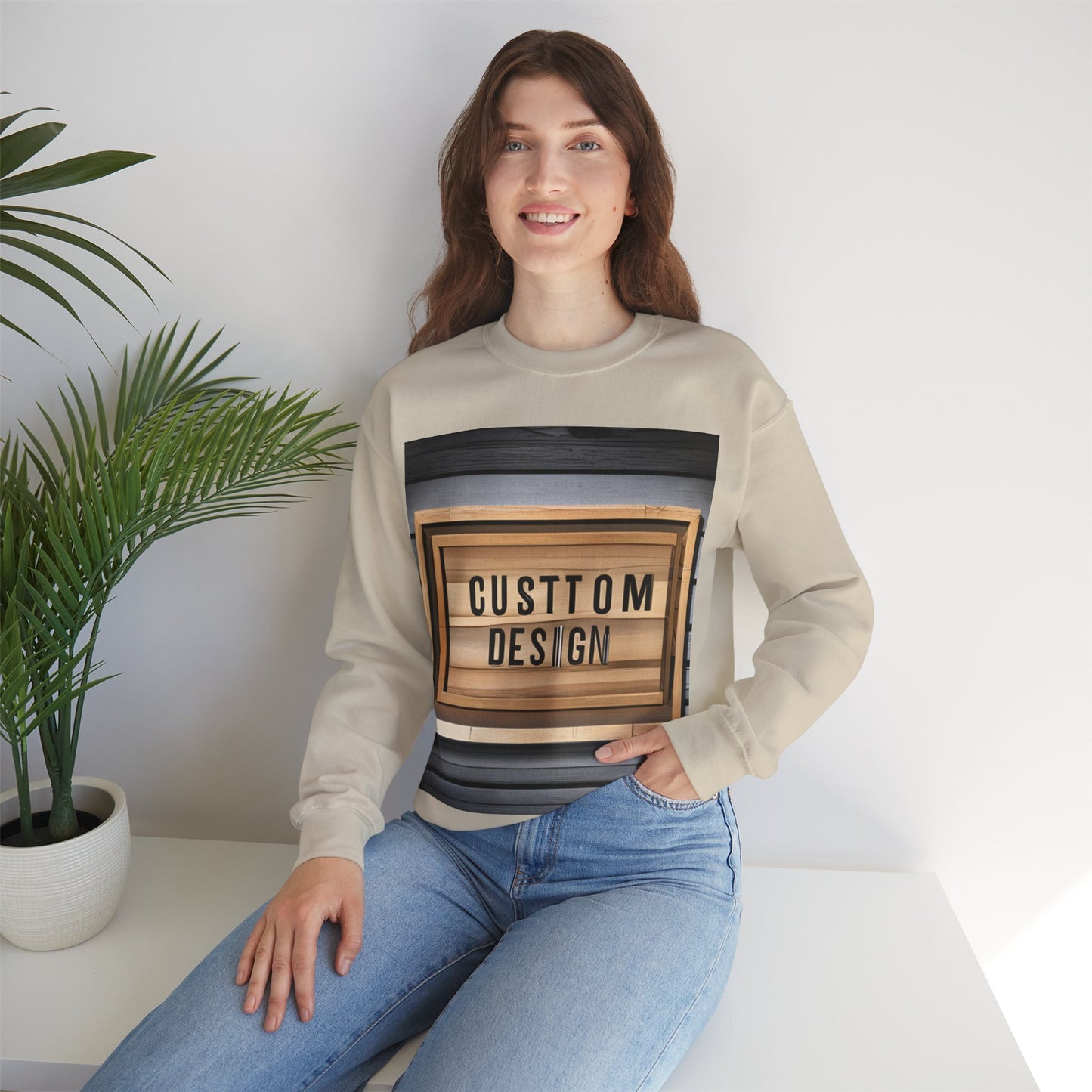 NAAMS Unisex Classic Fit Design Your Own Crewneck Sweatshirt - 8.0 oz 100% Cotton