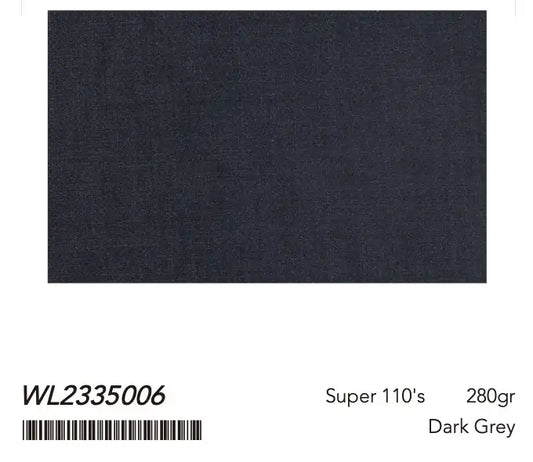 Dark Grey Super 110âs Wool 2-Piece Suit â 280g Classic Tailoring
