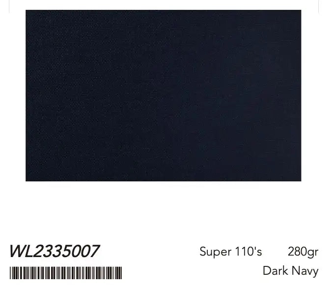 Dark Navy Super 110’s Wool Suit – 280g Classic Tailoring
