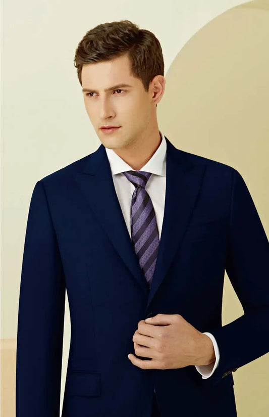 Navy Blue Super 110âs Wool Suit â 280g Modern Tailoring