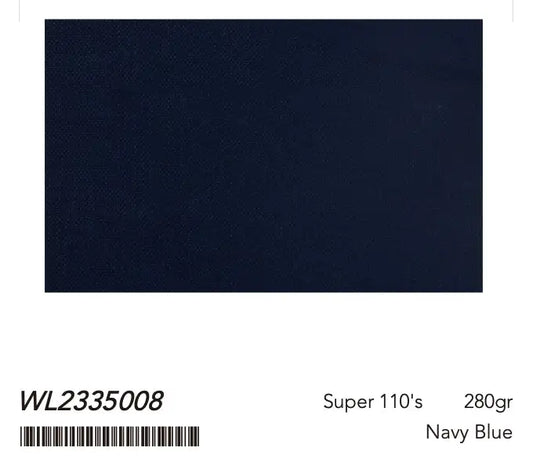 Navy Blue Textured Super 110's Wool â 280g | Bespoke Women's Suit & Separates