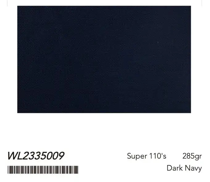 Dark Navy Super 110’s Wool Suit – 285g Refined Tailoring