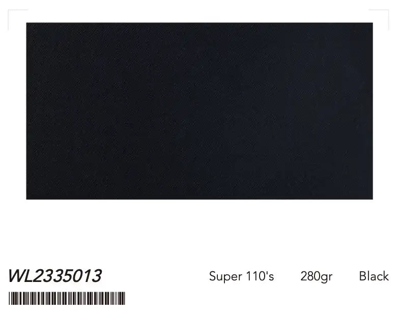 Black Super 110’s Wool Suit – 280g Classic Tailoring